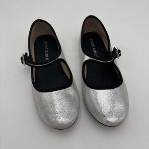 BCBG‎ Girls Silver Buckle Mary Jane Flats Girls Round Toe Low Top Rubber Sole